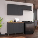 Ver imagem 1 de Cozinha Modulada 3 Peças em MDF Bari Chumbo