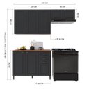 Ver imagem 3 de Cozinha Modulada 3 Peças em MDF Bari Chumbo