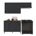 Ver imagem 2 de Cozinha Modulada 3 Peças em MDF Bari Chumbo