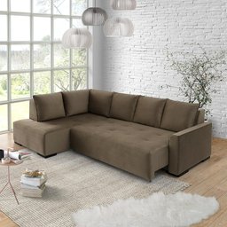 Sofá Andros Chaise e 3 Lugares 2,73m - 1