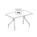 Ver imagem 4 de Conjunto: Mesa de Cozinha 1556 Aço 136cm + 6 Cadeiras 1700 Prata/Freijo - Prata/Corano Cacau -