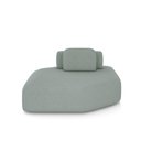Ver imagem 1 de Sofá Ilha Dakota Chaise 168cm Modulado Encosto Almofada Solta Veludo Cinza Claro G33 - Gran Belo