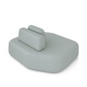 Ver imagem 6 de Sofá Ilha Dakota Chaise 168cm Modulado Encosto Almofada Solta Veludo Cinza Claro G33 - Gran Belo