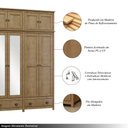 Ver imagem 3 de Guarda Roupa Bipartido 12 Portas Madeira Maciça Osiris Freijó - G74 - Gran Belo
