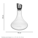 Ver imagem 3 de Decanter Licoreira de Cristal 1,5L Transparente 29x18x18cm Whisky Vinho Bar