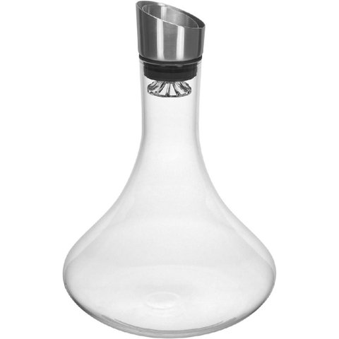 Decanter Licoreira de Cristal 1,5L Transparente 29x18x18cm Whisky Vinho Bar