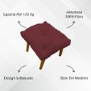 Ver imagem 3 de Puff Decorativo Retangular para Sala Penteadeira Marty Linho