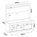 Ver imagem 3 de Rack com Painel para TV até 47 Polegadas 1 Porta e Nichos Roma Artely