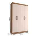 Ver imagem 5 de Sapateira Multiuso 20 Pares Sapato 4 Portas 8 Prateleiras Off White/nogueira - Panorama Móveis