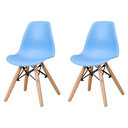 Ver imagem 3 de Kit Mesa Infantil Eames 60cm e 2 Cadeiras Polipropileno Eames La Mobilia: Espaço Kids Azul