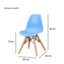 Ver imagem 4 de Kit Mesa Infantil Eames 60cm e 2 Cadeiras Polipropileno Eames La Mobilia: Espaço Kids Azul