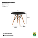 Ver imagem 6 de Kit Mesa Infantil Eames 60cm e 2 Cadeiras Polipropileno Eames La Mobilia: Espaço Kids Azul