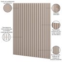 Ver imagem 4 de Painel Ripado de Madeira para Sala Quarto 134x183cm Bairon D03 Fendi - Lyam Decor