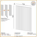 Ver imagem 6 de Painel Ripado de Madeira para Sala Quarto 134x183cm Bairon D03 Fendi - Lyam Decor