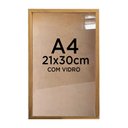 Ver imagem 1 de Moldura Quadro Caixa 3cm A4 21x30cm Foto Poster Ilustração com Vidro - Várias Cores Tacolado Moldura