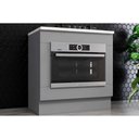 Ver imagem 1 de Módulo Cozinha Americana Balcão com Tampo para Forno de Embutir e Cooktop 80cm Cinza2 Aéreos + 1