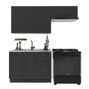 Ver imagem 2 de Cozinha Modulada 3 Peças em MDF Bari Chumbo