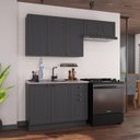 Ver imagem 1 de Cozinha Modulada 3 Peças em MDF Bari Chumbo