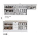 Ver imagem 2 de Cozinha Modulada Americana 6 Peças Branco Hp com Tampo Calcare – Henn