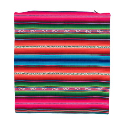 Capa Almofada Aguayo Retangular Listras Coloridas