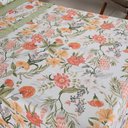 Ver imagem 6 de Jogo Cama Lençol Encanto Queen Estampado Percal 180 Fios C/ Ponto Palito 4 Peças - Floral - Verde
