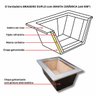 Kit Coifa 90x60 Gourmet Grill Flutuante Inox 1 Tubo Espetos - 3