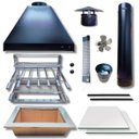 Ver imagem 1 de Kit Coifa 90x60 Gourmet Grill Flutuante Inox 1 Tubo Espetos