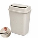 Ver imagem 6 de Lixeira Basculante Marmorizada 9 Litros Decorada Cesto Lixo Tampa Vai e Vem Retangular Compacta 9L C
