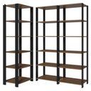 Ver imagem 7 de Armário Estante Multiuso Organizador Despensa de Canto 15 Prateleiras 177cm Rustic/preto Madesa