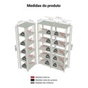 Ver imagem 3 de Armário Estante Multiuso Organizador Despensa de Canto 15 Prateleiras 177cm Rustic/preto Madesa