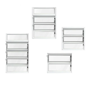 Janela Basculante 1 Seção Vidro Mini Boreal Alumínio Branco - Linha Resistence - 80cm - 80cm