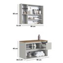 Ver imagem 4 de Conjunto Banheiro com Gabinete e Espelheira 4 Portas 1 Gaveta Suspenso 80cm Multimóveis Crart-