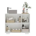 Ver imagem 5 de Gabinete Banheiro 3 Portas 90cm Multimóveis Mp5031 Branco
