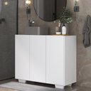 Ver imagem 1 de Gabinete Banheiro 3 Portas 90cm Multimóveis Mp5031 Branco