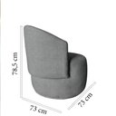 Ver mais imagens de Kit Namoradeira + 2 Poltronas Decorativa Beatriz Orgânica Linho Cinza