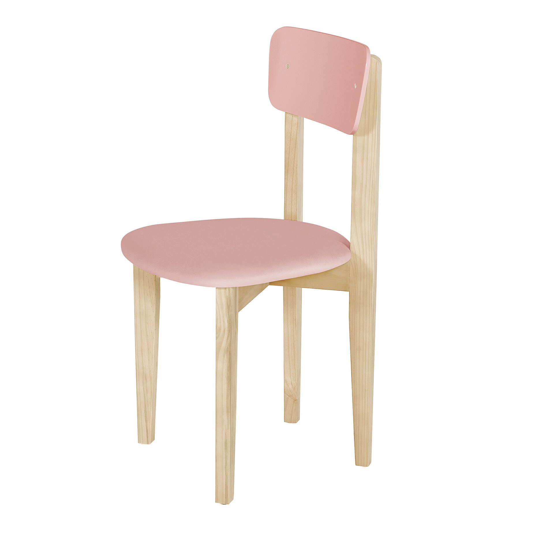 Escrivaninha Infantil com Cadeirinha Mdf com Pés de Madeira Rustica:rosa - 5