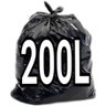 Saco de Lixo 200 Litros Preto Super Reforçado Preto - 1
