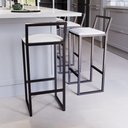 Ver imagem 3 de Jogo 4 Banqueta Alta Balcão Bistrô Preta Confort Ind Assento Estofado Don Castro Decor