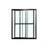 Porta Balcão 3 Folhas Vidro 210x120 Preto Linha 25 - 1