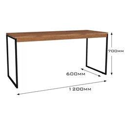 Mesa para Computador Escritório Pé de Ferro Diretor 120cm - Jm3 Móveis:freijo - 2