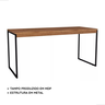 Mesa para Computador Escritório Pé de Ferro Diretor 120cm - Jm3 Móveis:freijo - 3