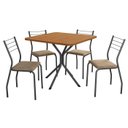 Ver imagem 3 de Conjunto de Mesa Completo com 4 Cadeiras Estofadas Cmc982prf Kappesberg Crome