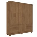 Ver imagem 2 de Guarda-roupa Casal Curitiba 8 Portas 4 Gavetas Jatoba - Santos Andirá