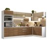 Armário de Cozinha Completa de Canto 100% MDF 448cm Branco/Rustic/Crema Smart Madesa 01 - 3