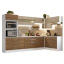 Ver imagem 3 de Armário de Cozinha Completa de Canto 100% MDF 448cm Branco/Rustic/Crema Smart Madesa 01
