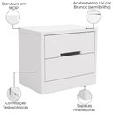 Ver imagem 3 de Mesa de Cabeceira 2 Gavetas 54 Cm S822 Kappesberg Branco