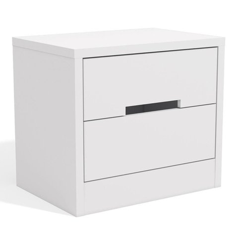 Mesa de Cabeceira 2 Gavetas 54 Cm S822 Kappesberg Branco
