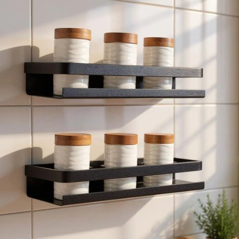 Kit Porta Tempero-estilo Industrial Preto