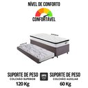 Ver imagem 7 de Bicama Box Baú Suede Cinza 88x188 com Colchão Cama Inhouse Molas Ensacadas Ecoflex