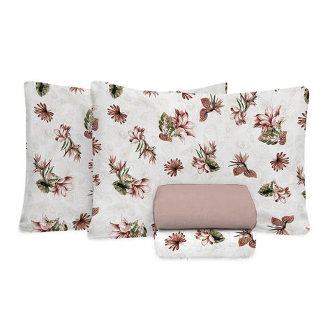 Jogo de Cama Casal 180 Fios Fiori - Yasmin (7816)